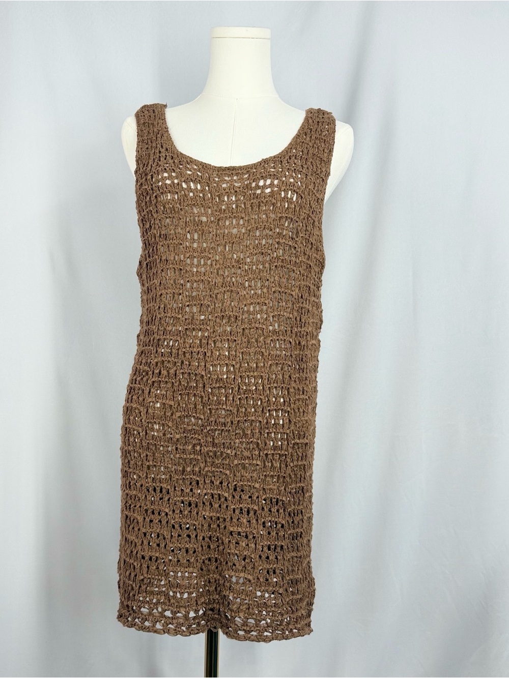 Rhythm Womens Crochet Swim Beach Cover Up Dress Maddie ScoopNeck Mini Boho Small - Picture 3 of 12